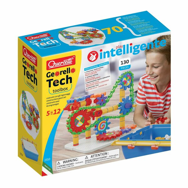 Quercetti Georello Tech Toolbox, 130-Piece Building Set 2310